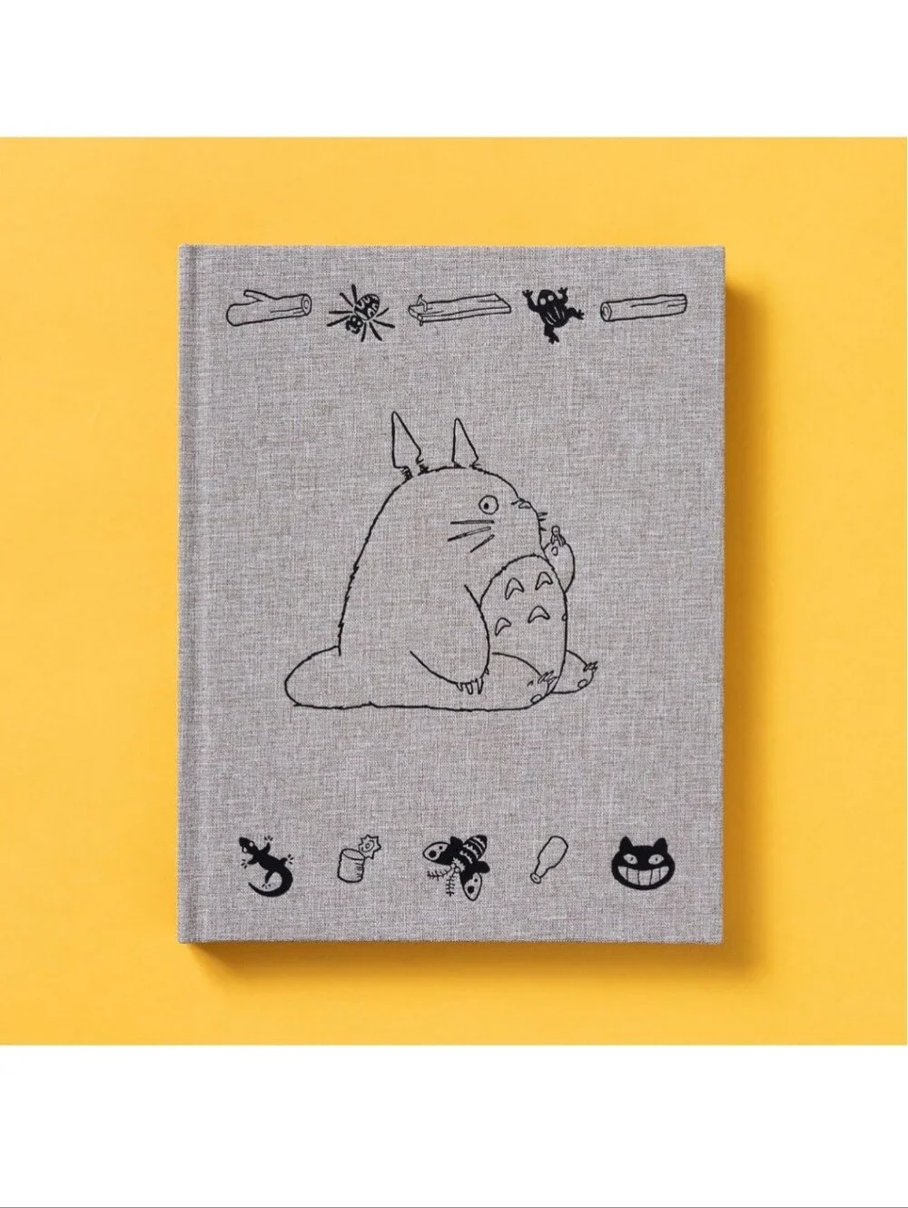 Studio Ghibli Totoro Gray Linen Journal — Gray Sketch Notebook